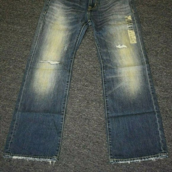 AEO Mens Original Boot Destroyed Jean - Med Wash No. 3690- 30" Inseam - NWT - Picture 6 of 8